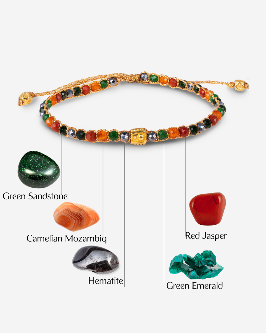Gelang Lepidolite | Benang Emas