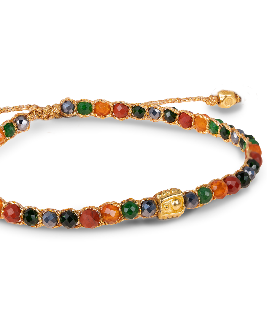 Gelang Lepidolite | Benang Emas