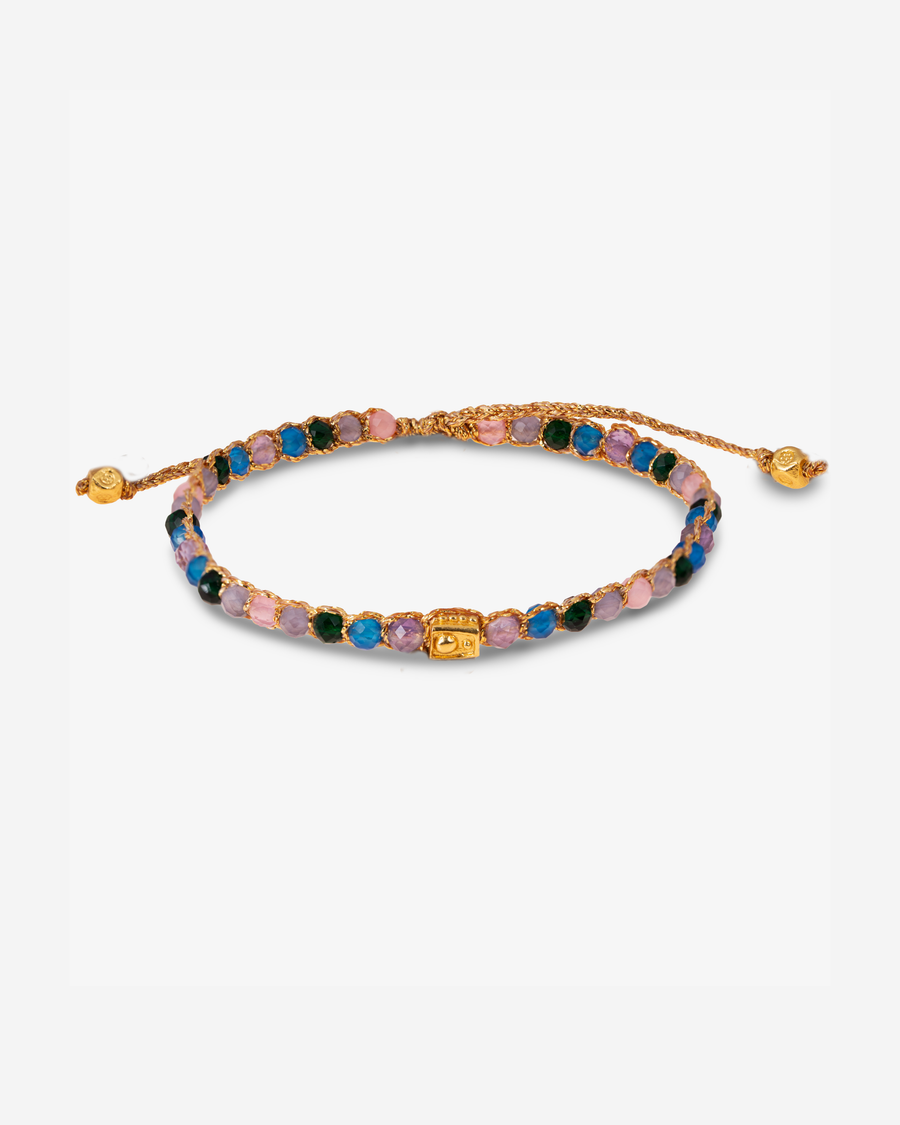 Gelang Lepidolite | Benang Emas