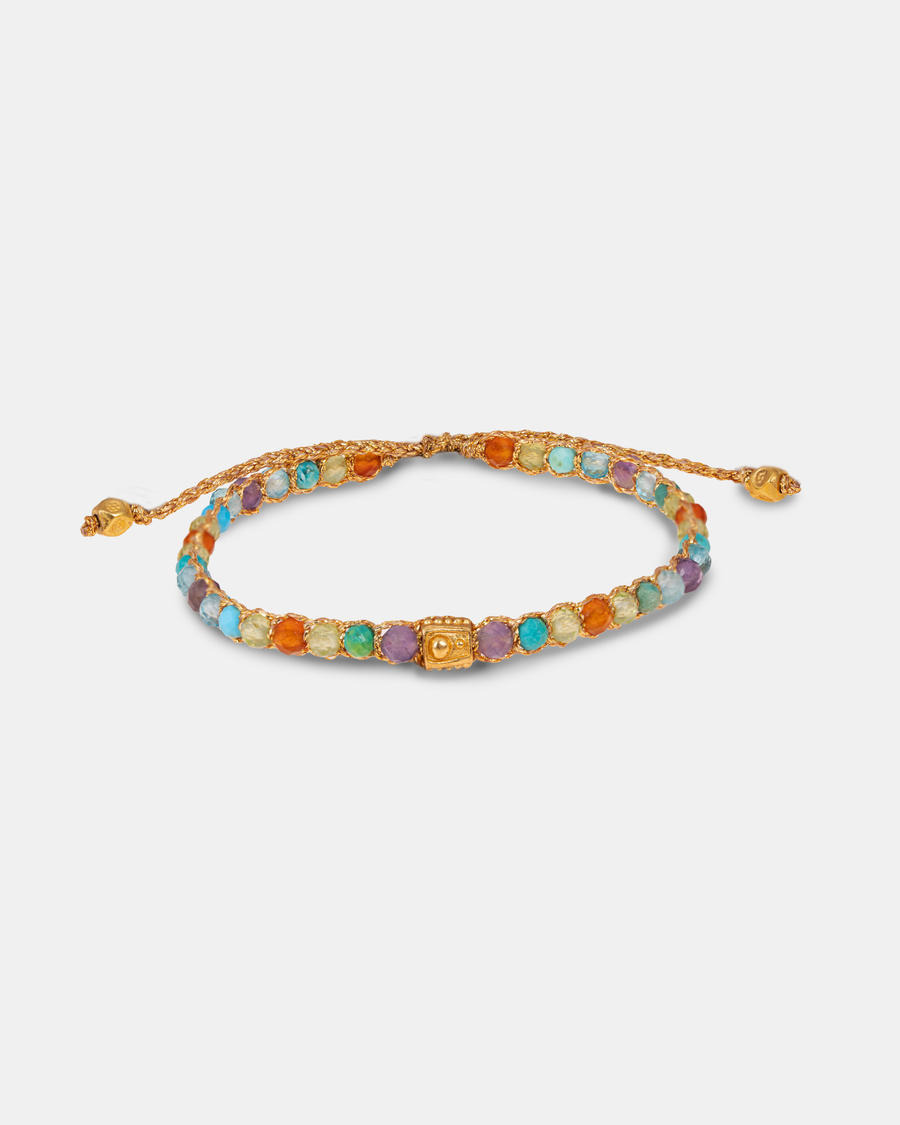Gelang Lepidolite | Benang Emas