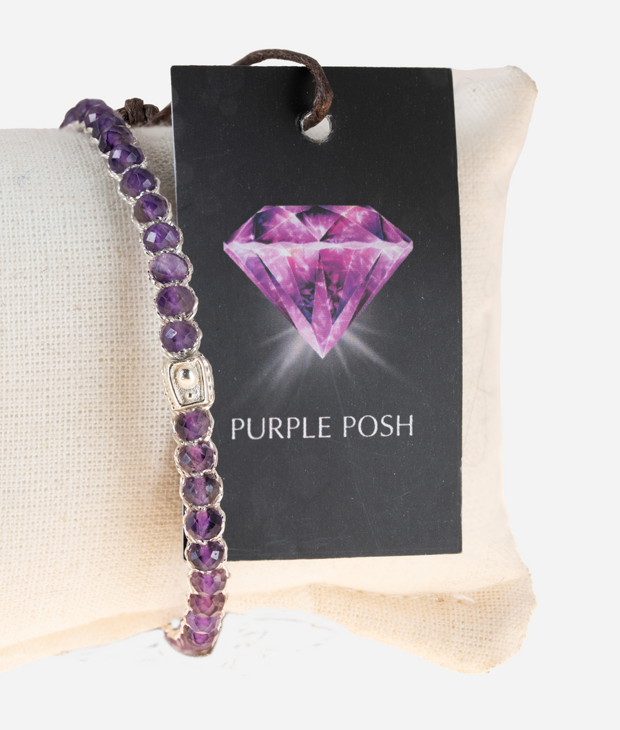 The Purple Posh Bracelet | Silver