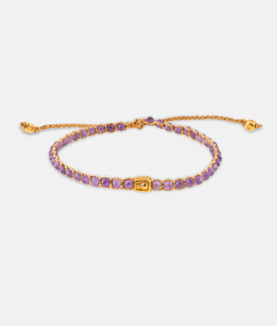 Amethyst Bracelet | Gold