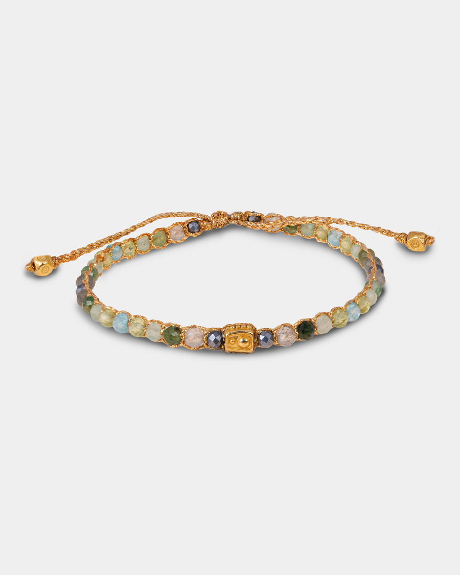 Gelang Lepidolite | Benang Emas