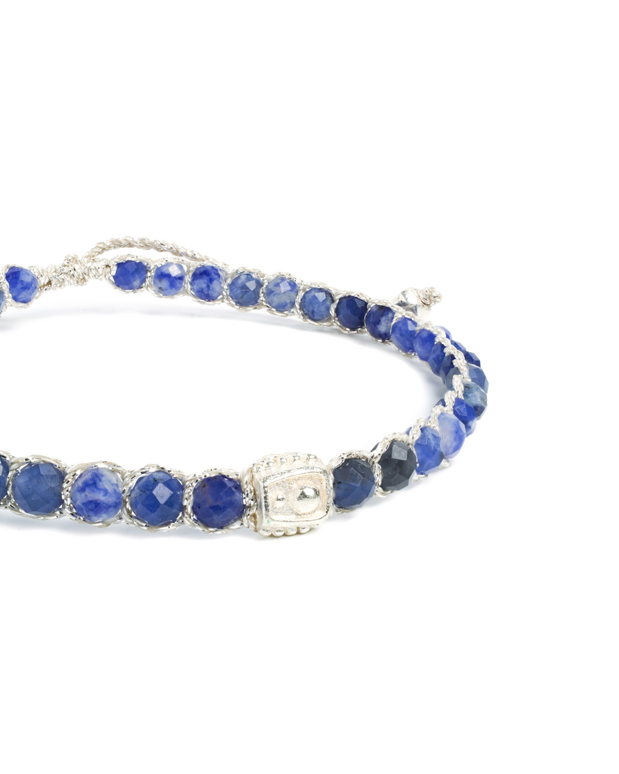 Blue Sodalite Bracelet | Silver