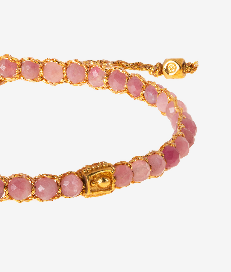 Pink Tourmaline from Sri Lanka Bracelet | Gold