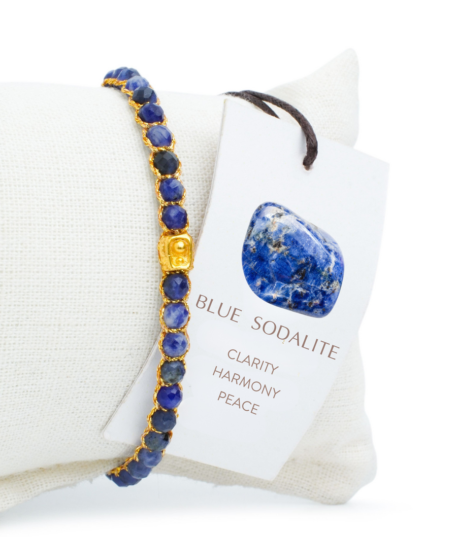 Gelang Sodalit Biru | Benang Emas
