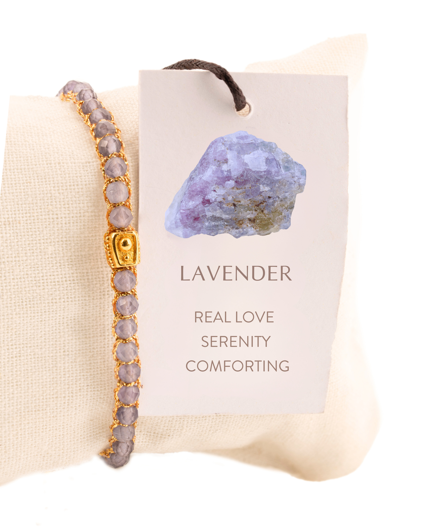 Gelang Emas Lavender Amethyst dari Zambia |