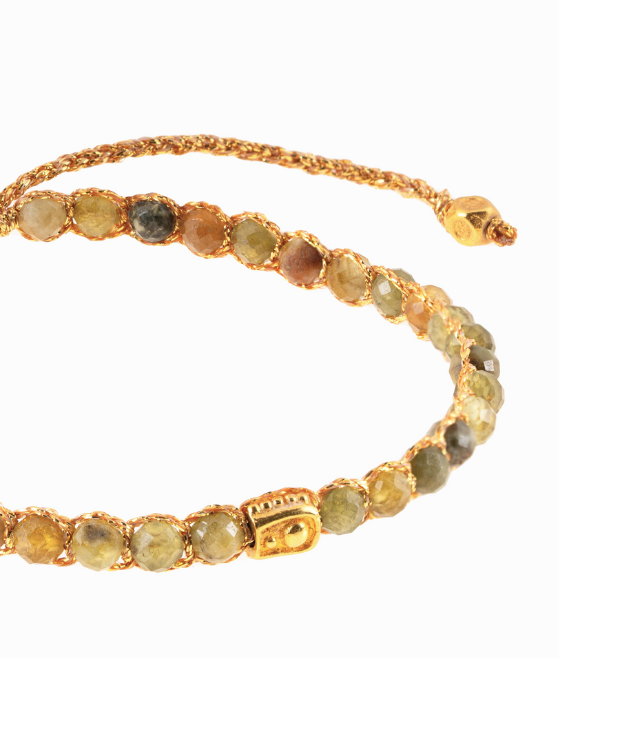 Green Garnet Bracelet | Gold