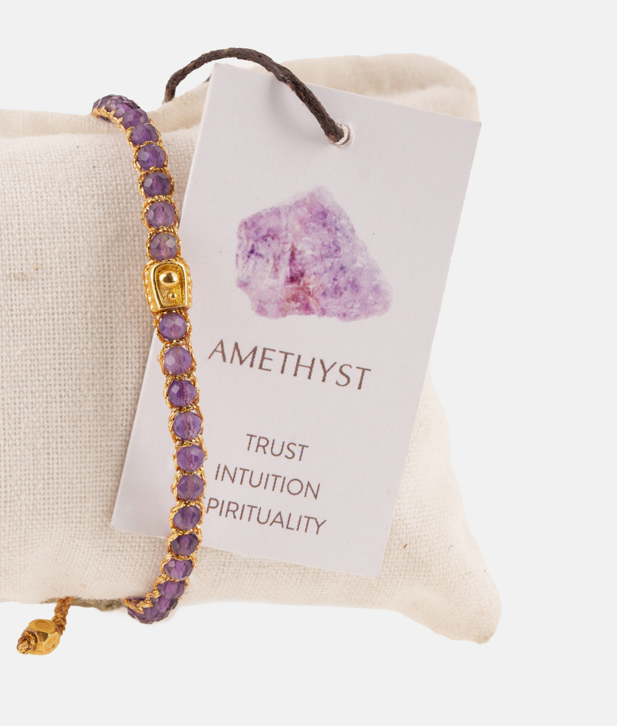 Amethyst Bracelet | Gold