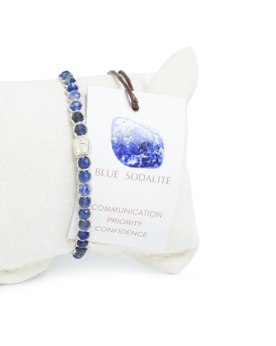 Blue Sodalite Bracelet | Silver