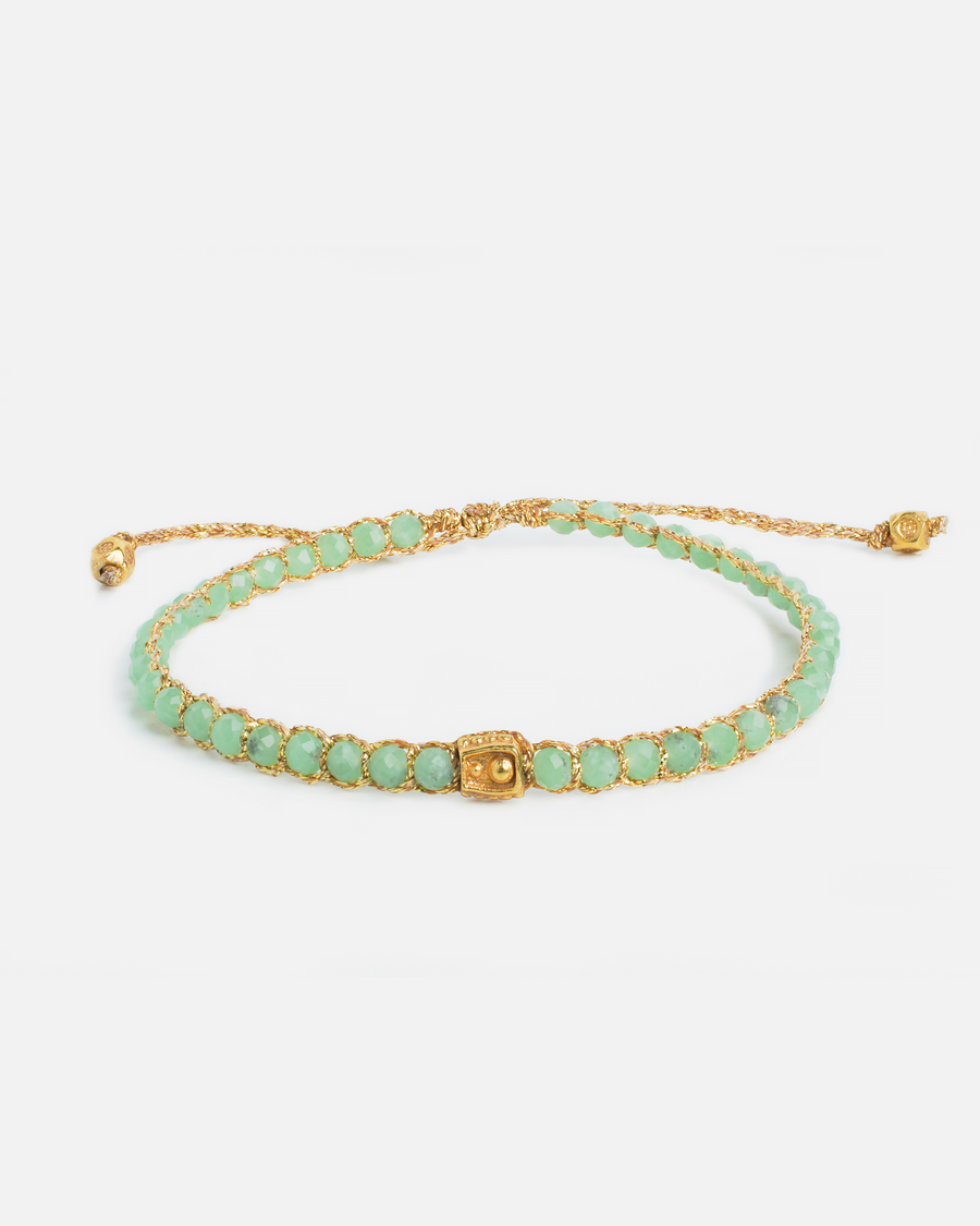 Green Apatite Bracelet | Gold