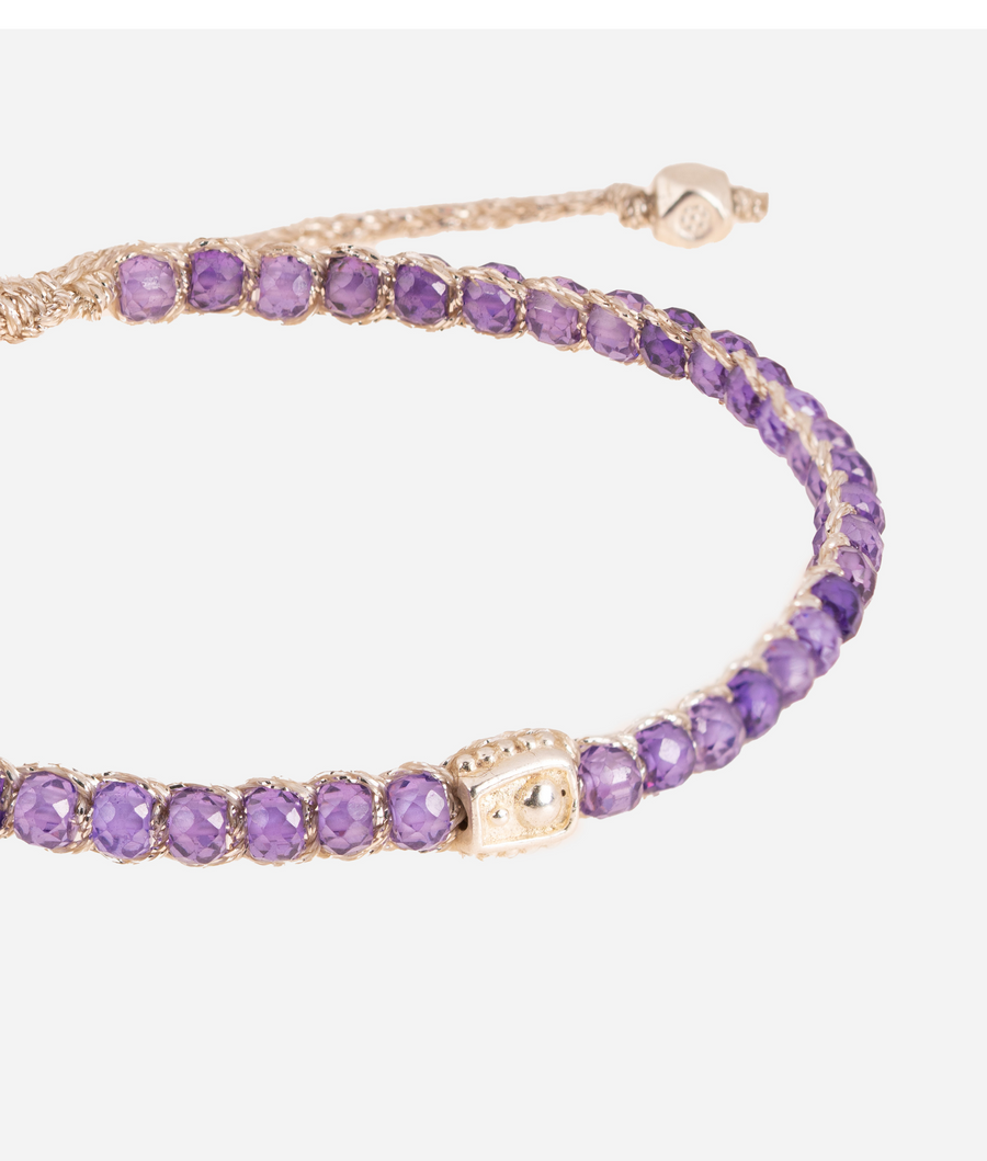 The Purple Posh Bracelet | Silver