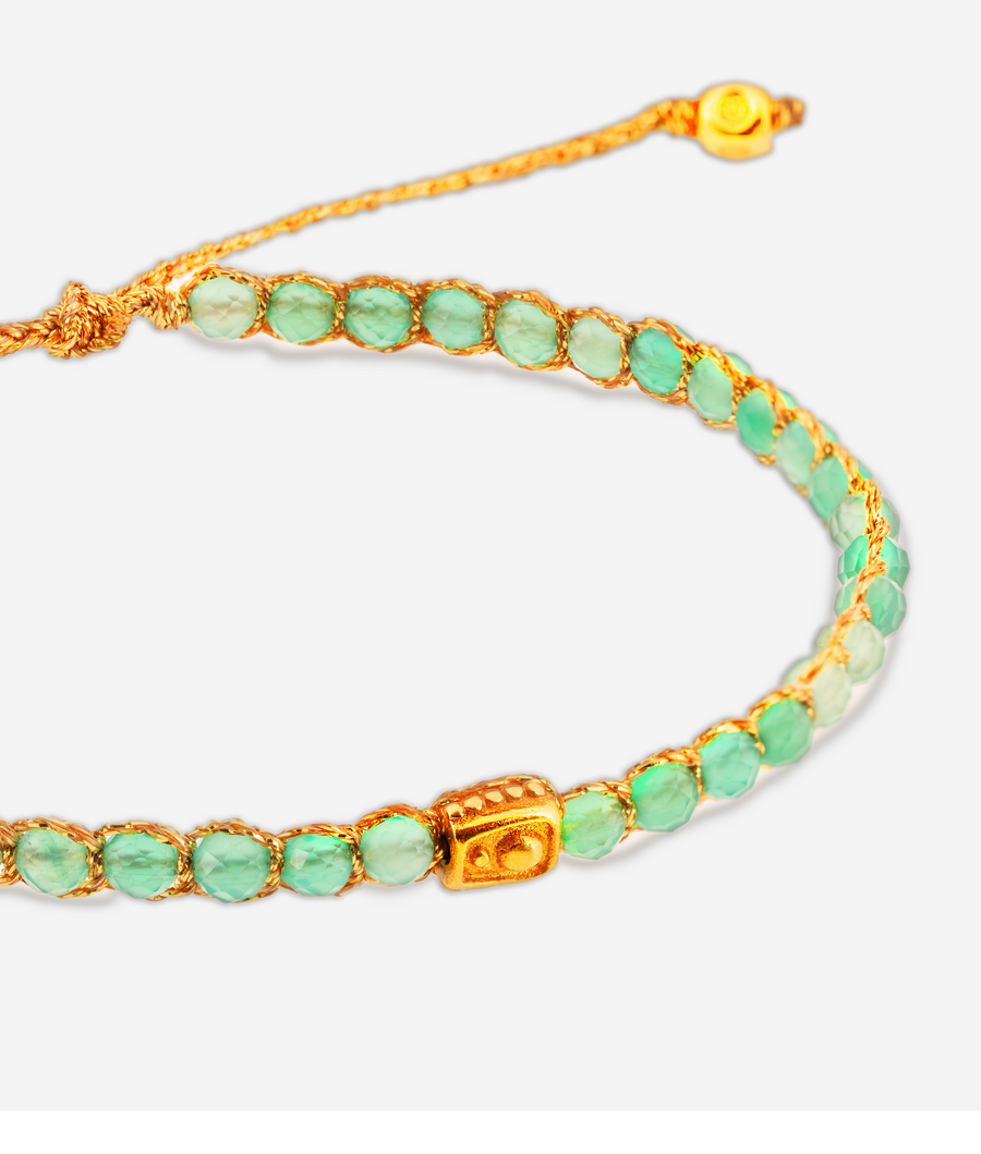 Green Onyx Bracelet | Gold