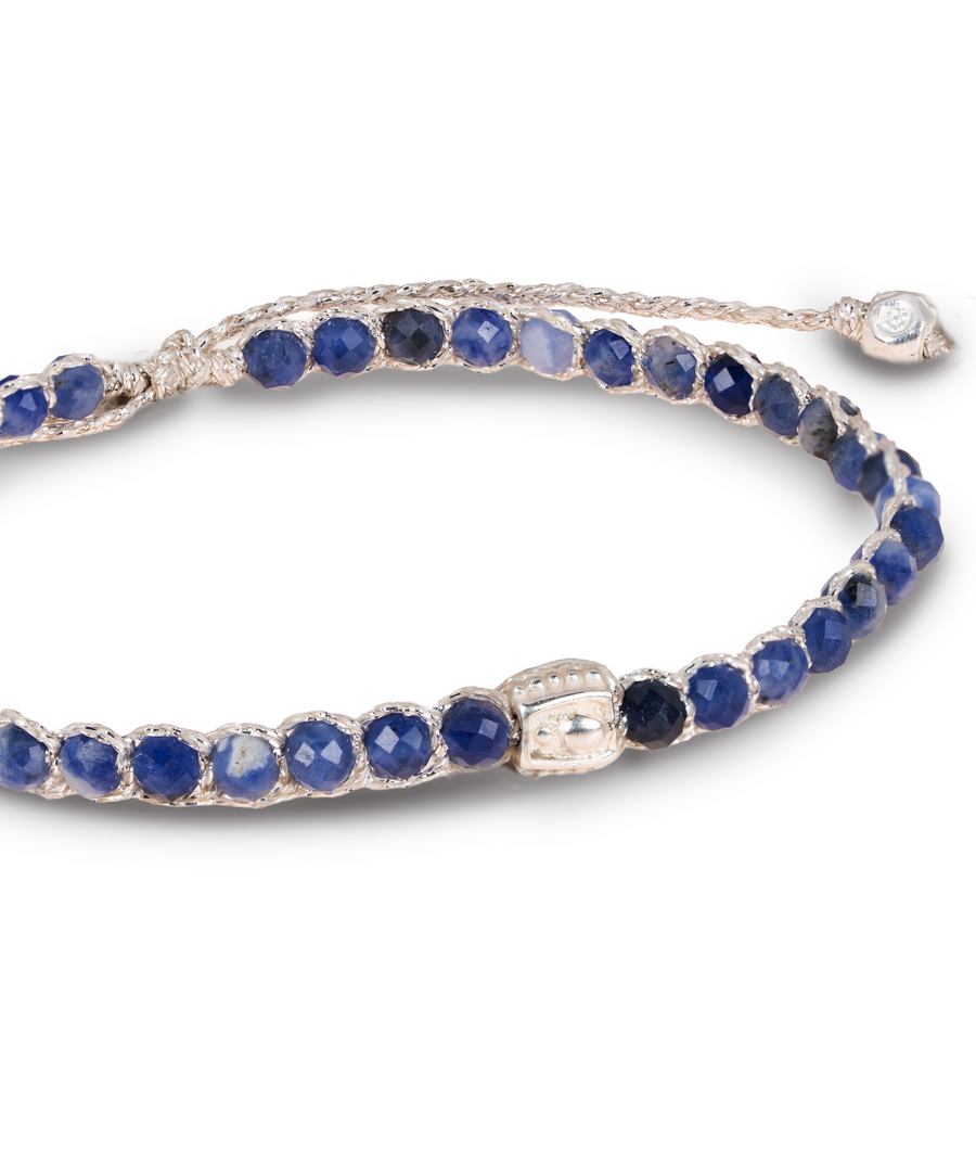 Gelang Sodalit Biru | Benang Perak
