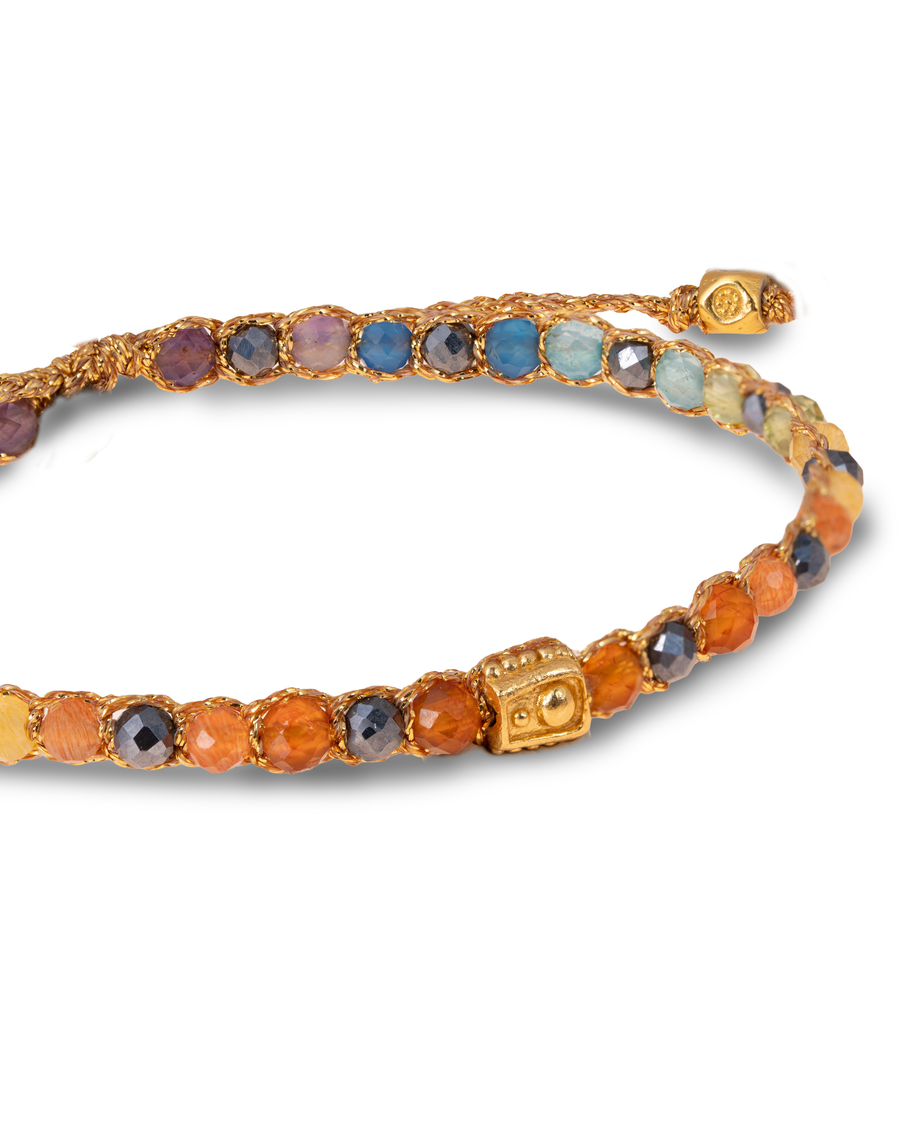 Gelang Lepidolite | Benang Emas