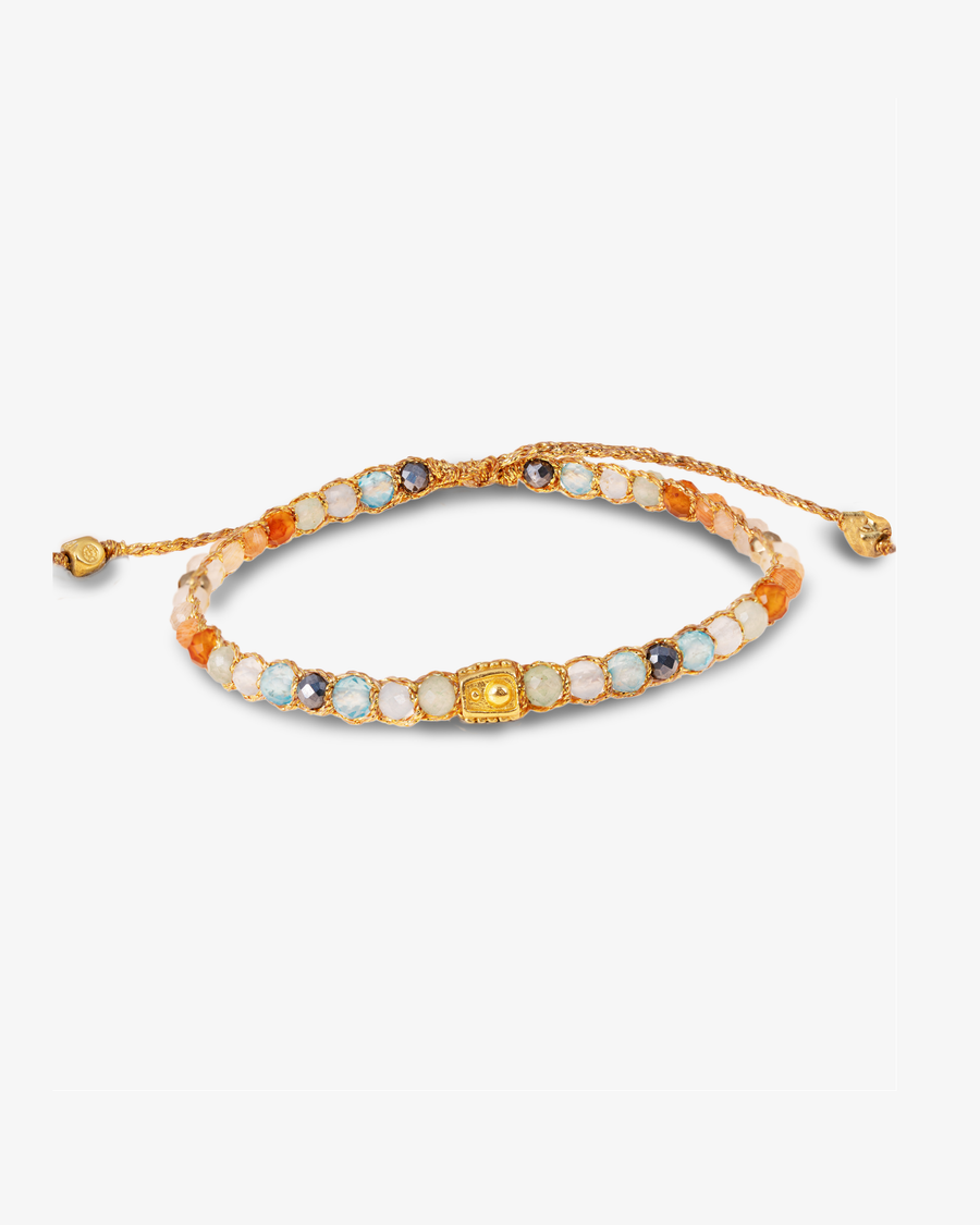 Gelang Lepidolite | Benang Emas