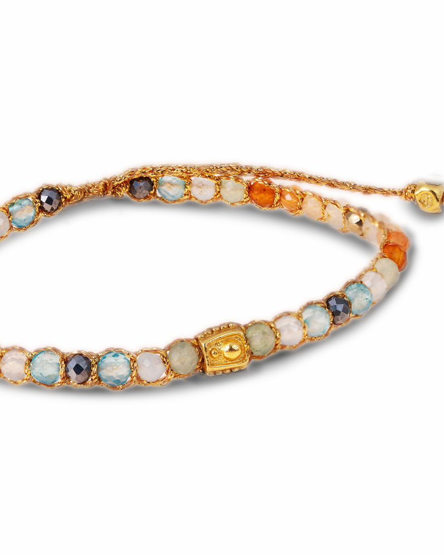 Gelang Lepidolite | Benang Emas