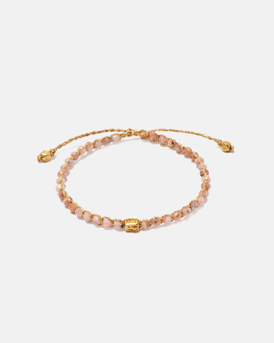 Rhodochrosite Bracelet | Gold