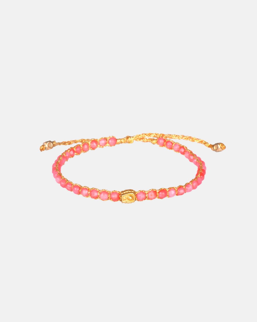 Pink Coral Bracelet | Gold