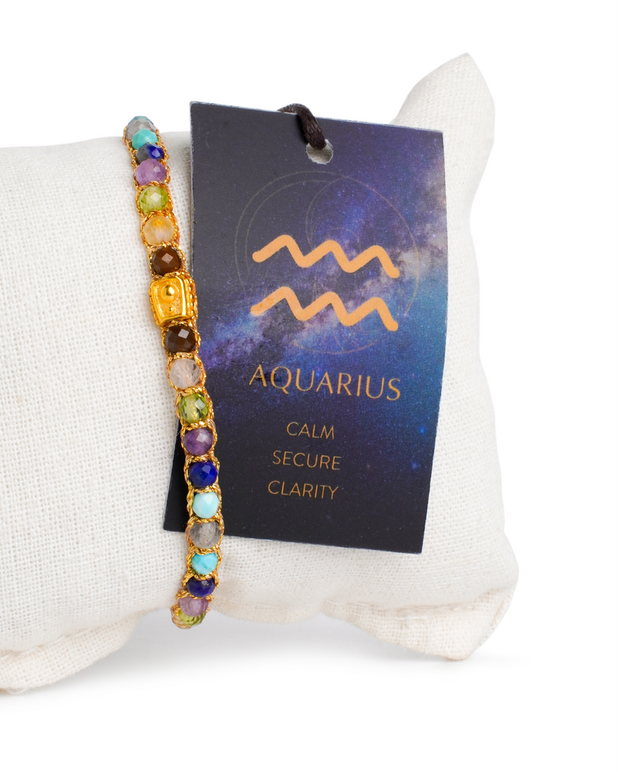 Aquarius January Bracelet  |  Gold