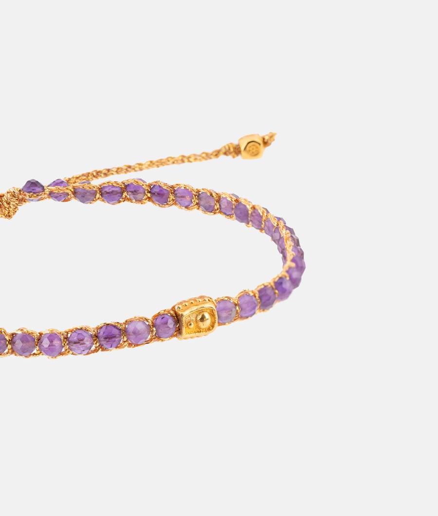 Amethyst Bracelet | Gold