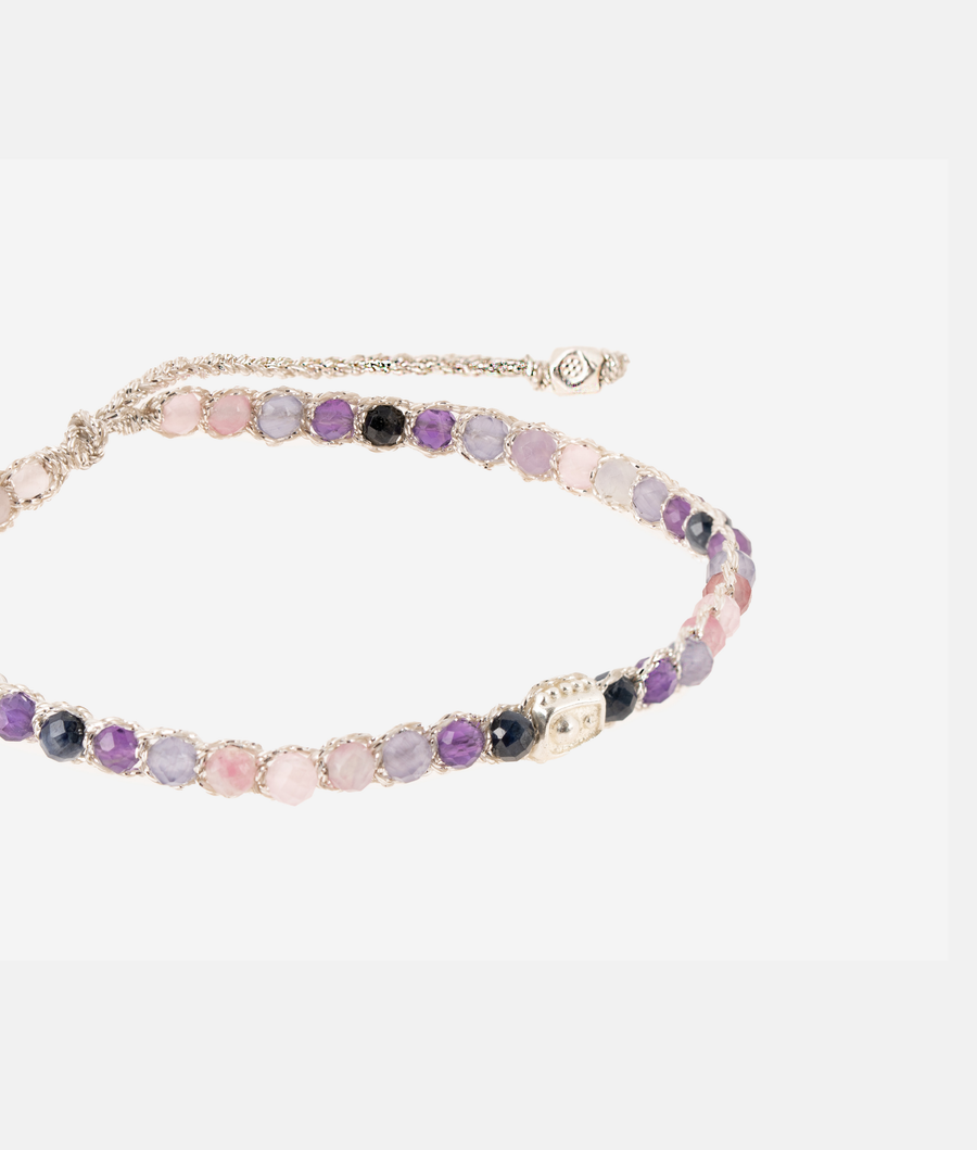 Ombre Purple Rain Bracelet | Silver