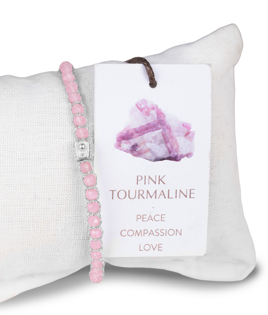 Pink Tourmaline from Mozambique Bracelet | Silver