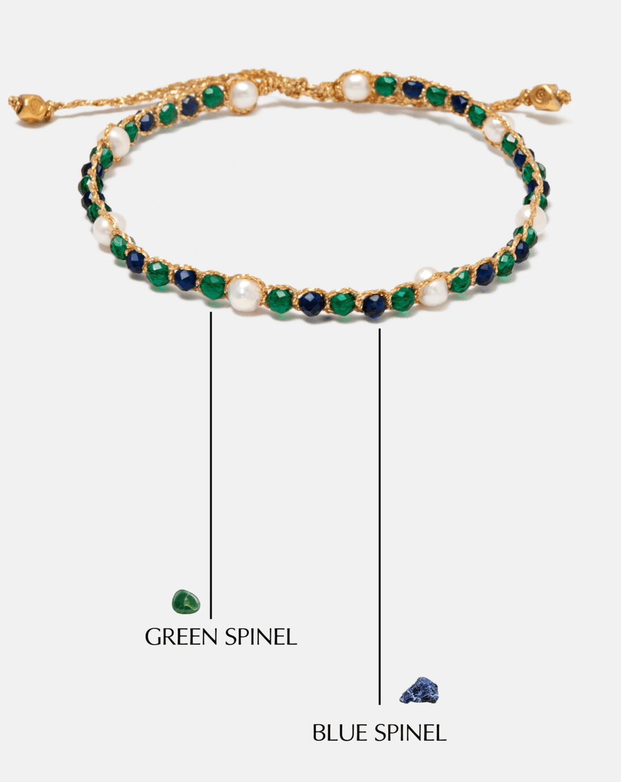 Fresh Water Pearl & Gemstone Bracelet | Horizon - Samapura Jewelry