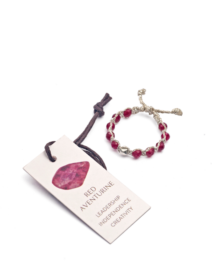 Red Aventurine Rings | Silver