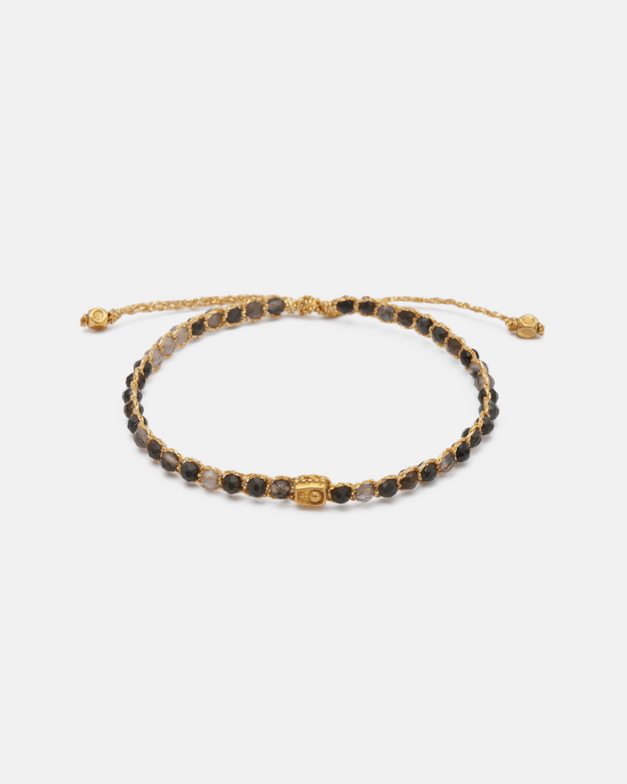 Dark Labradorite Bracelet | Gold