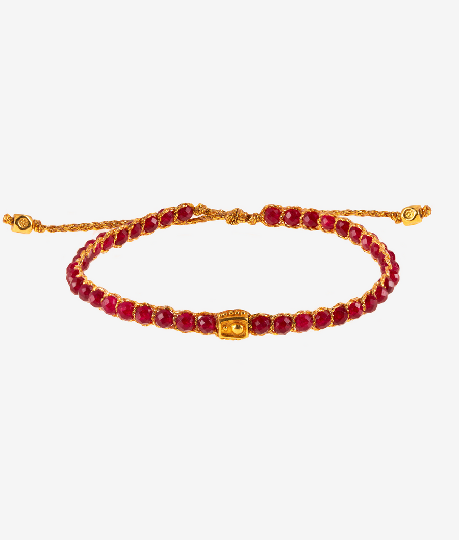 Gelang Aventurine Merah | Emas