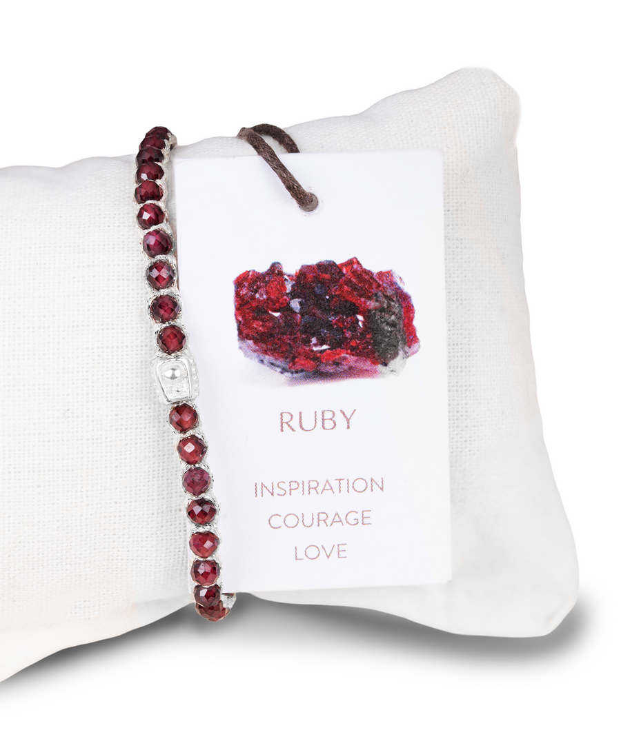 Ruby Bracelet | Silver