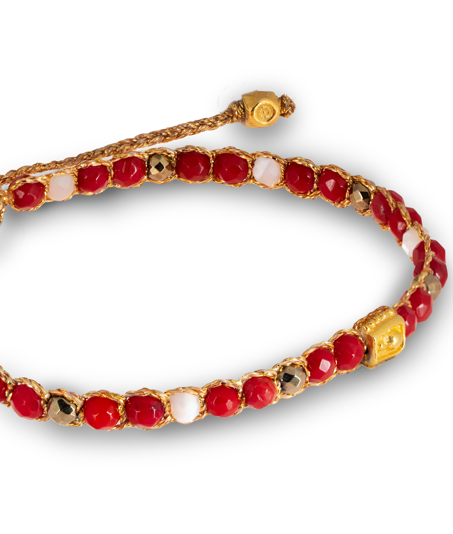 Holly Jolly Christmas Bracelet  | Gold
