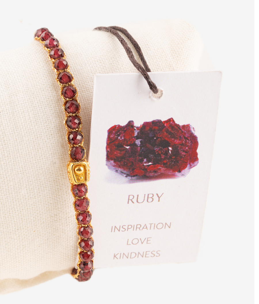 Ruby Bracelet | Gold