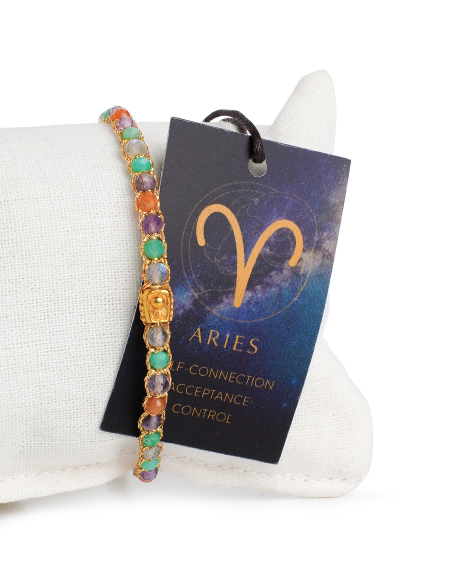 Aries April Bracelet  |  Gold