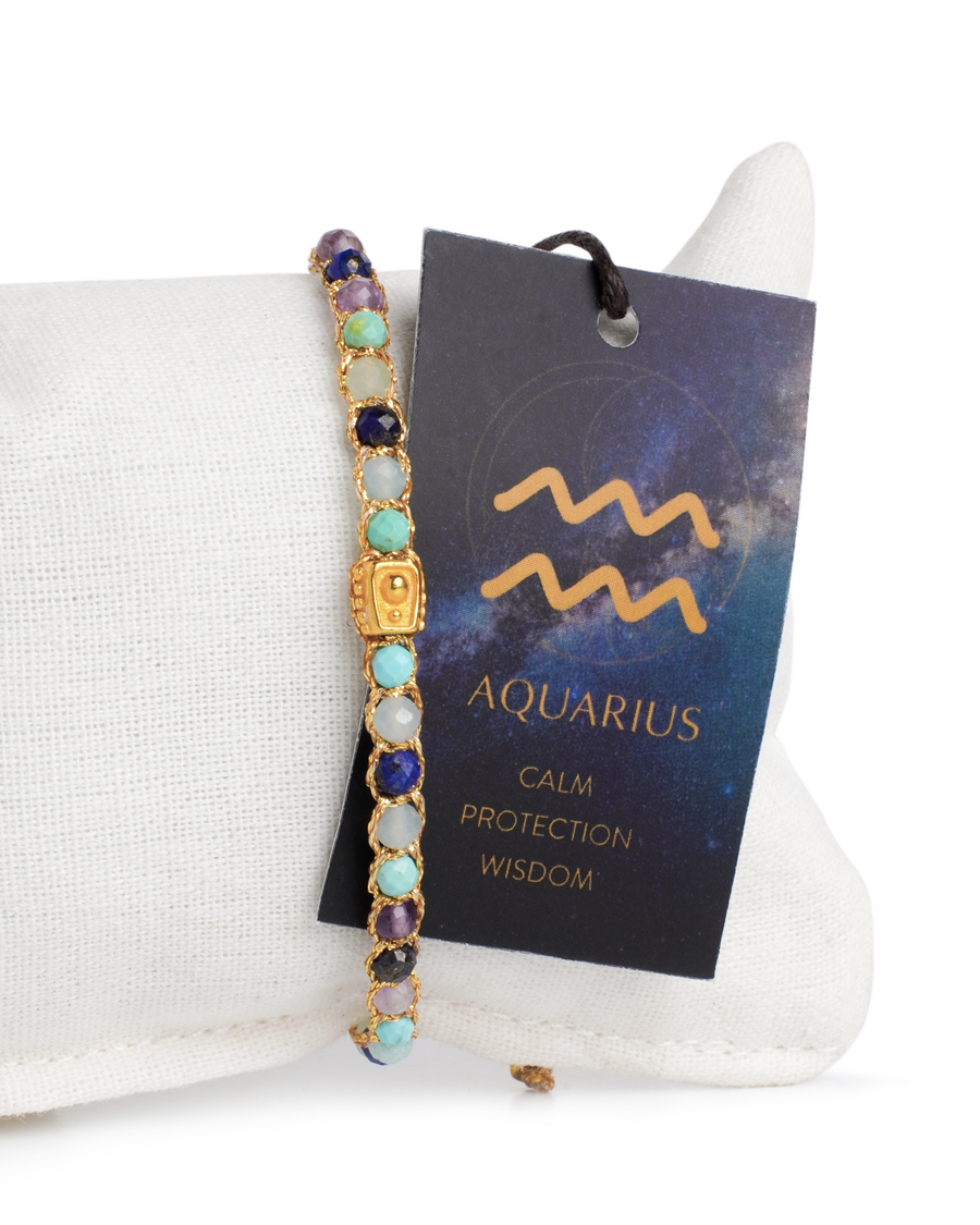 Aquarius February  Bracelet  |  Gold