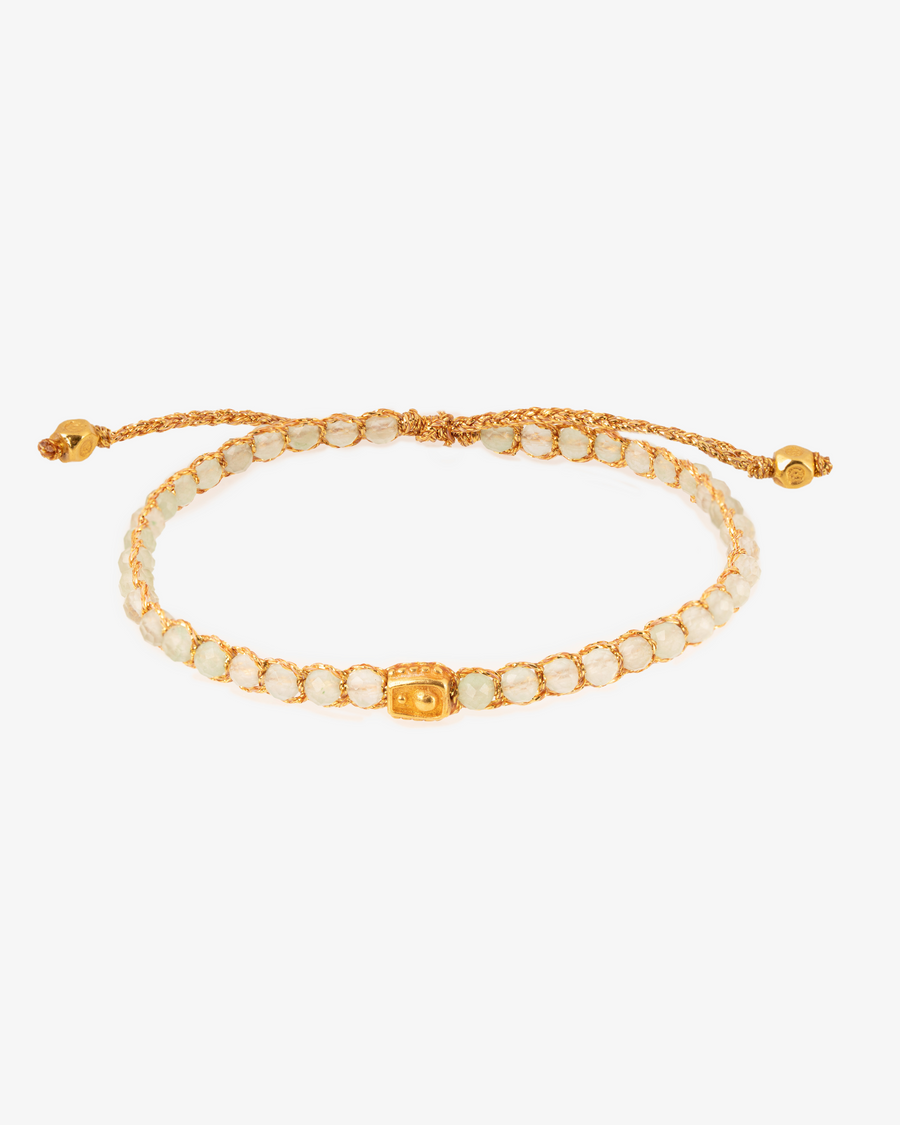 Green Amethyst Bracelet | Gold