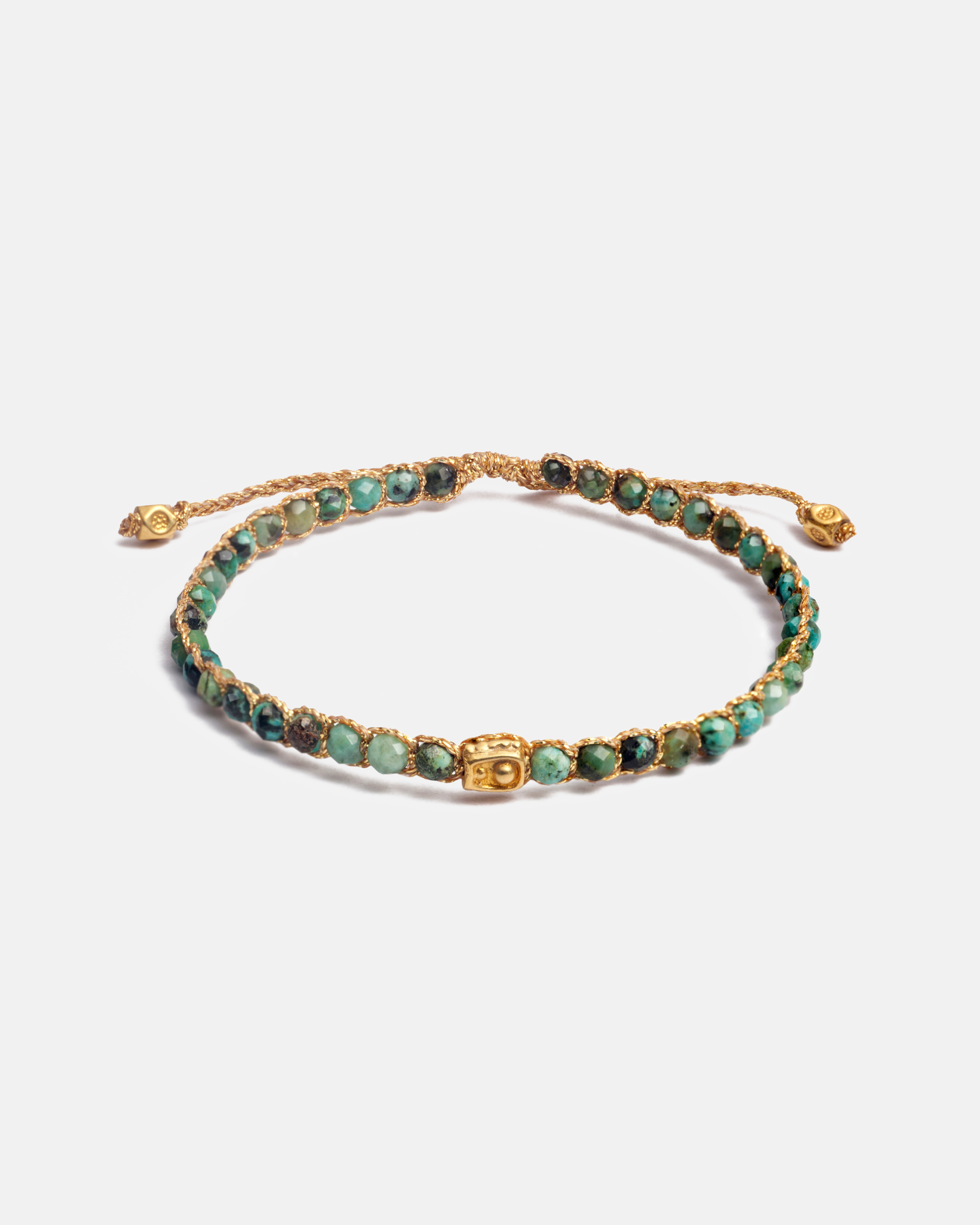 African Turquoise Bracelet | Gold – Samapura Jewelry