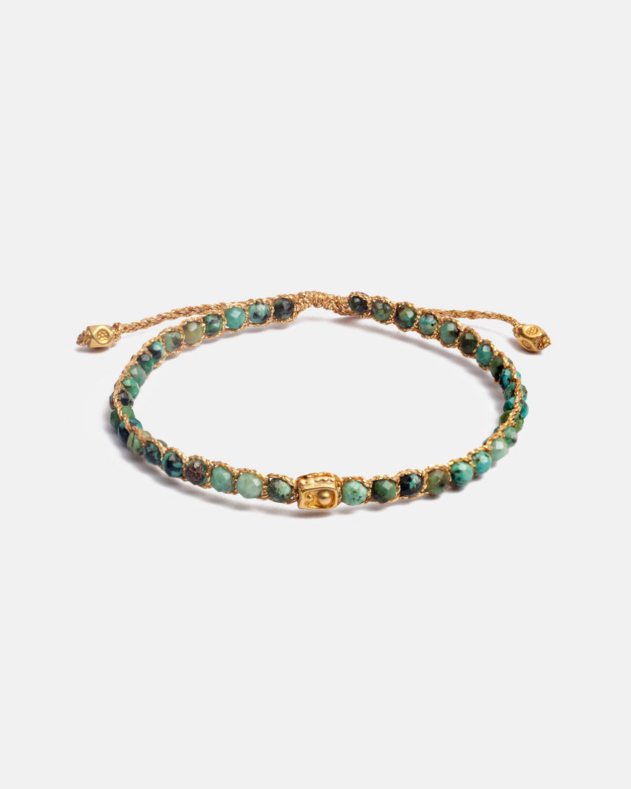 African Turquoise Bracelet | Gold