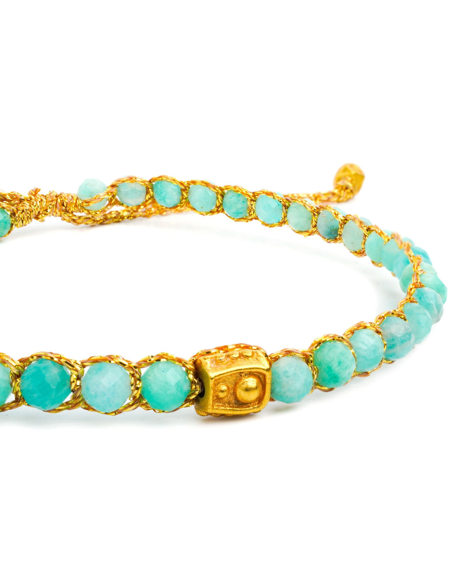 Amazonite Bracelet from South Africa | GOLD