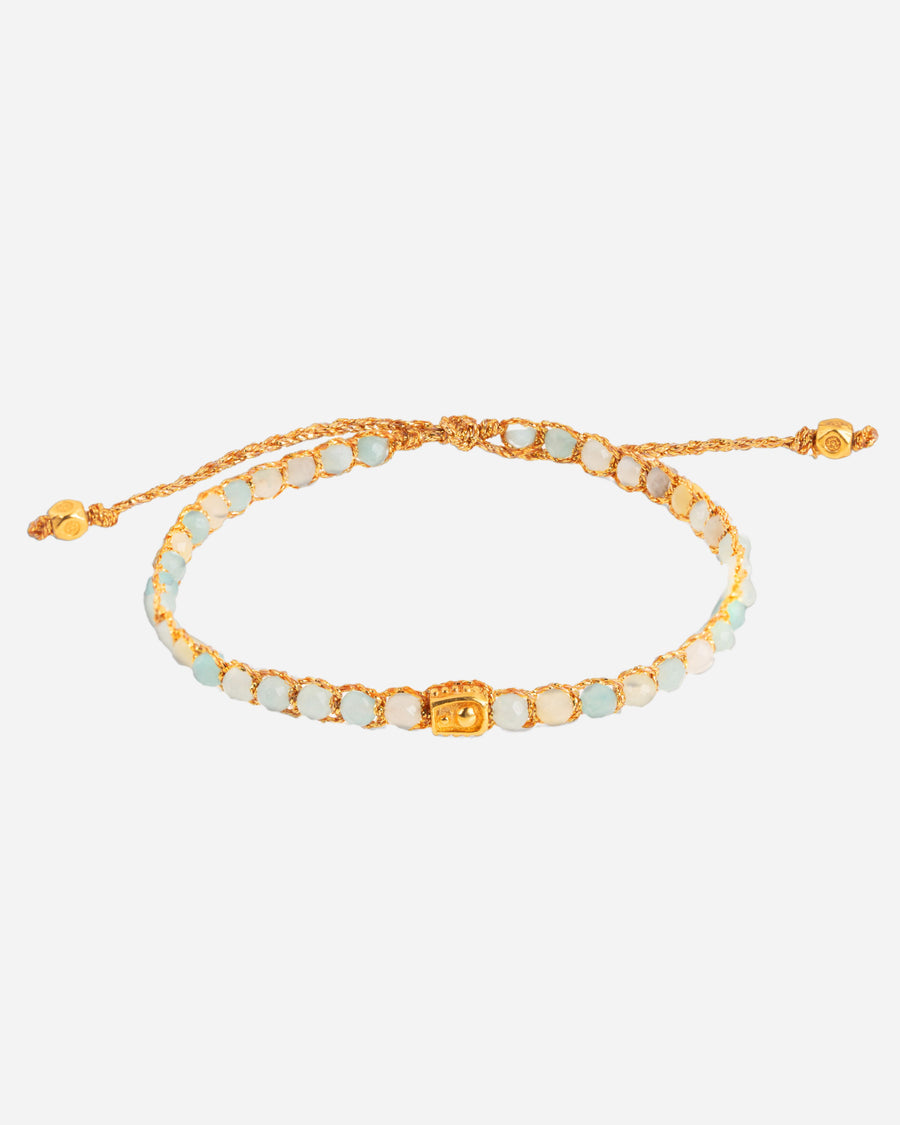 Gelang Aquamarine dari Mozambik | Emas