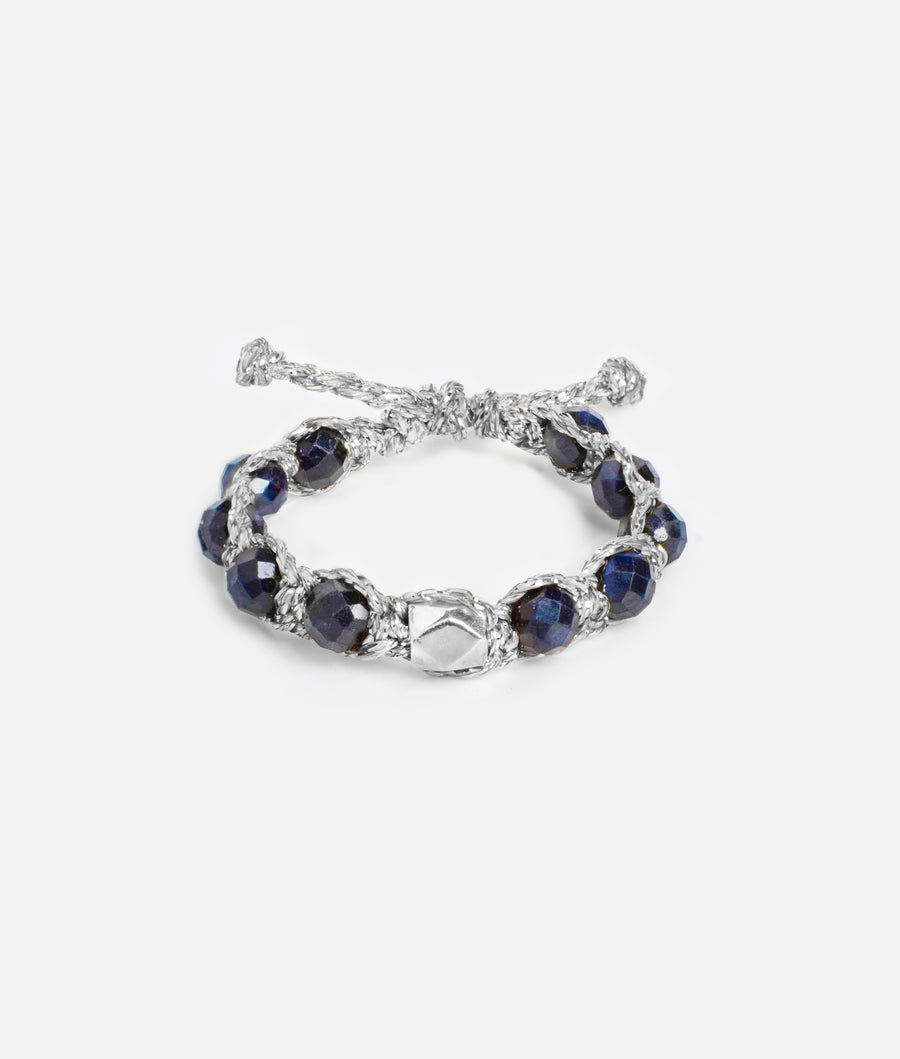 Cincin Safir Biru | Benang Emas