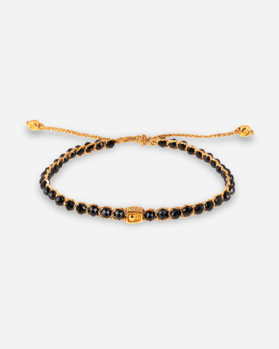 Black Spinel Bracelet | Gold