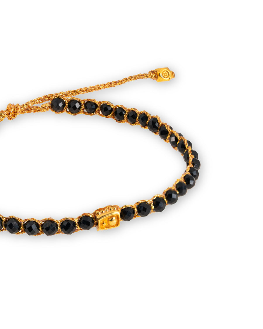 Black Spinel Bracelet | Gold