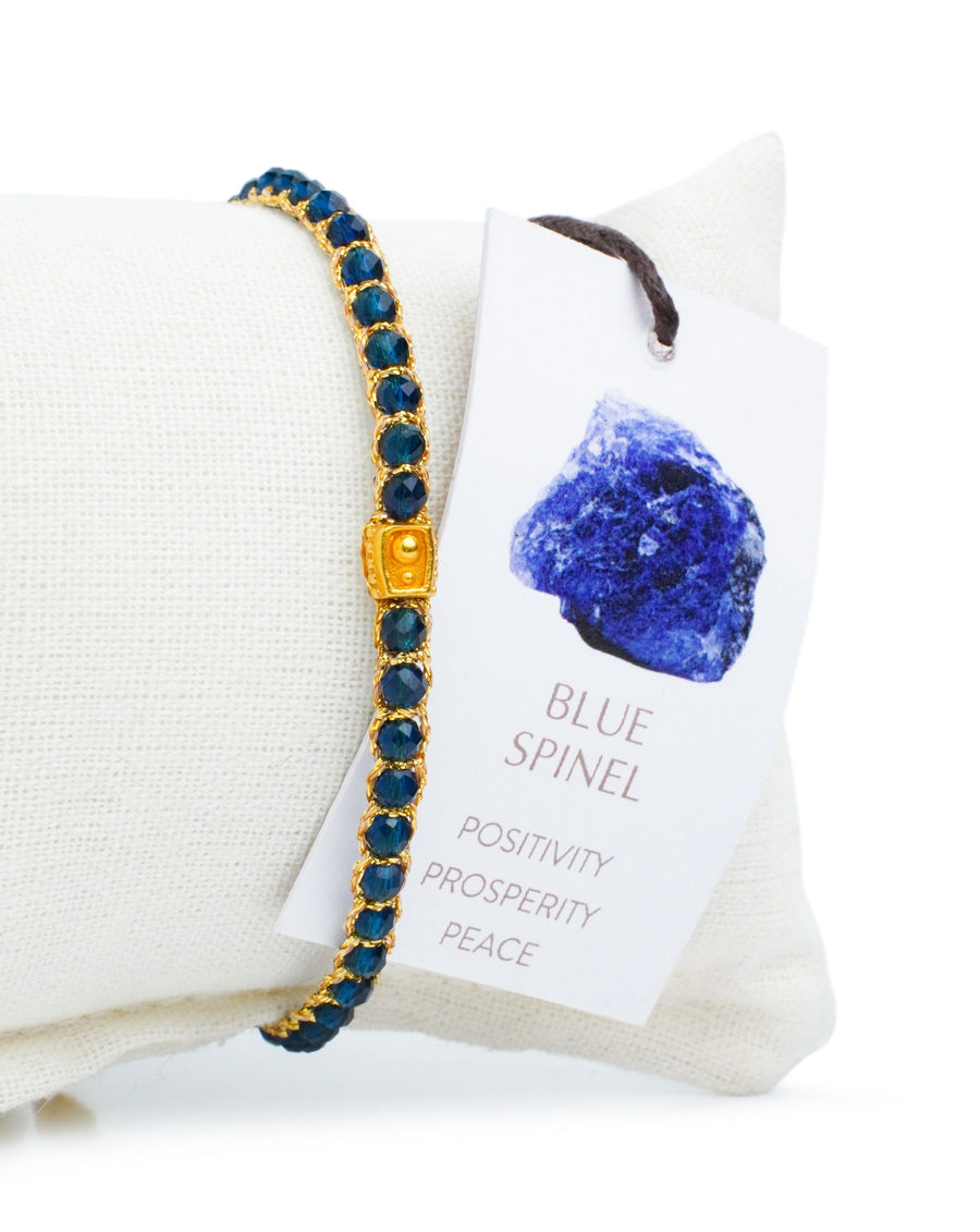 Blue Spinel Bracelet | Gold