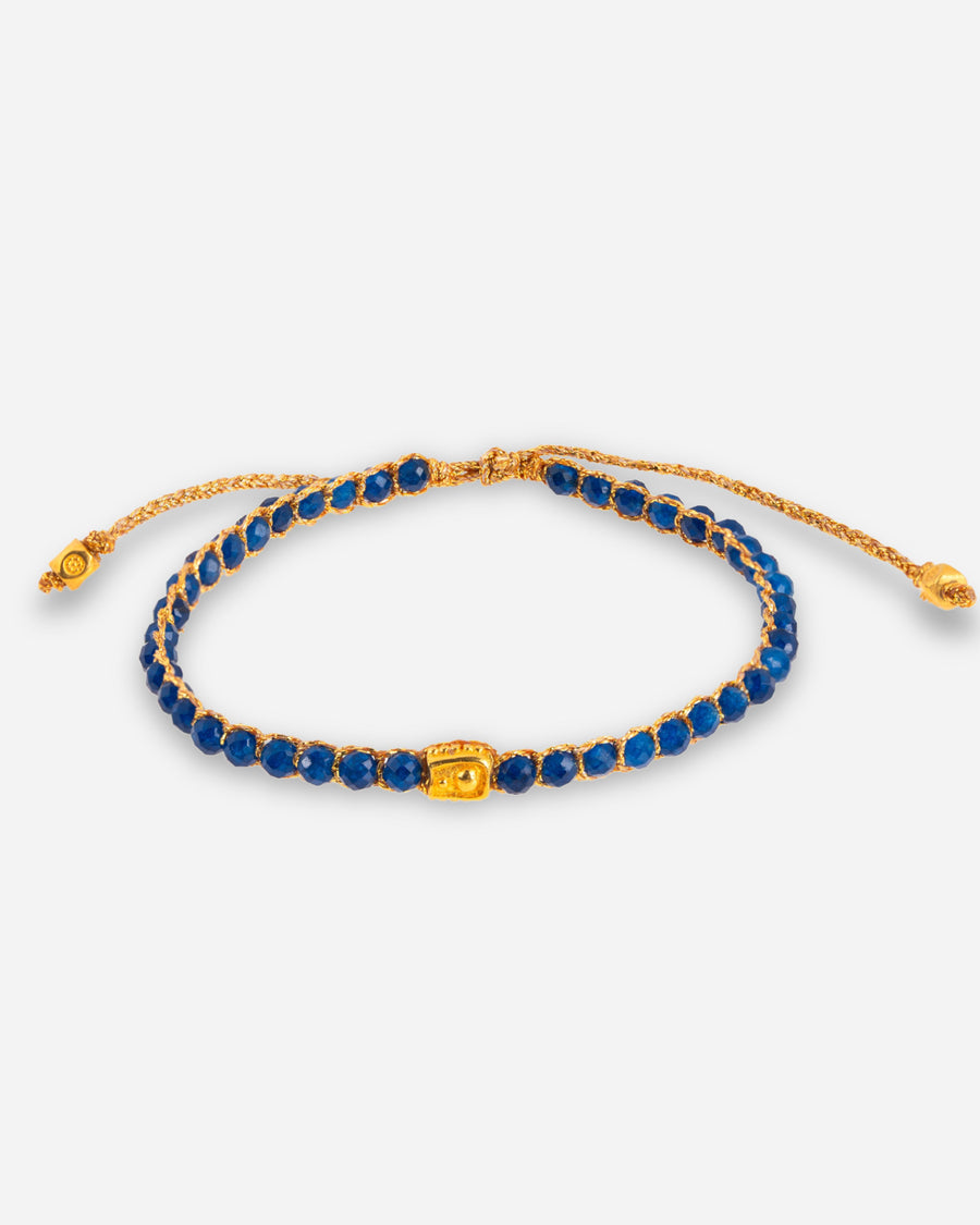 Blue Chalcedony Bracelet | Gold