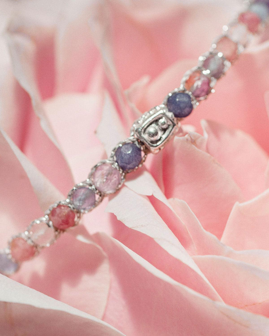 Ombre Bali Purple Rain Bracelet | Silver