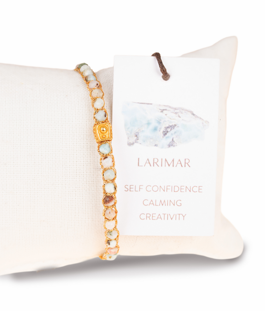 Larimar Bracelet | Gold