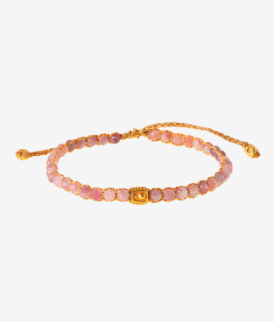 Pink Tourmaline from Sri Lanka Bracelet | Gold