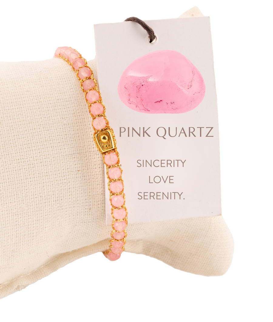 Pink Quartz Bracelet | Gold